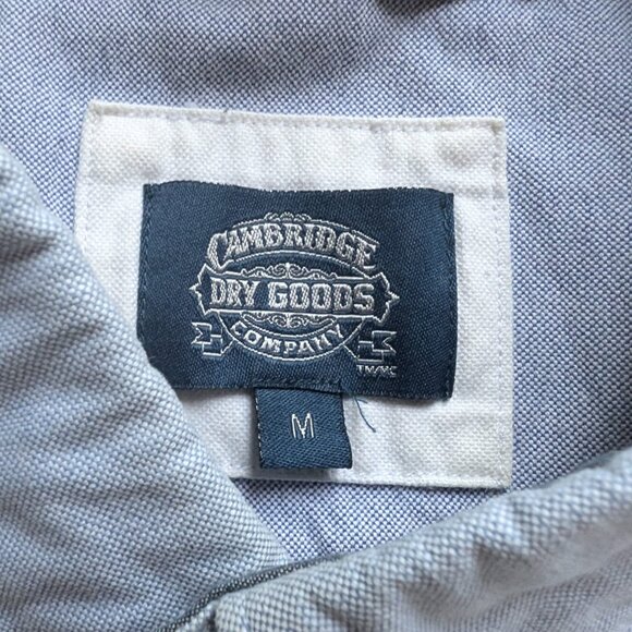 Cambridge Dry Goods medium long sleeve shirt Men Medium 100% cotton blue - Picture 2 of 7